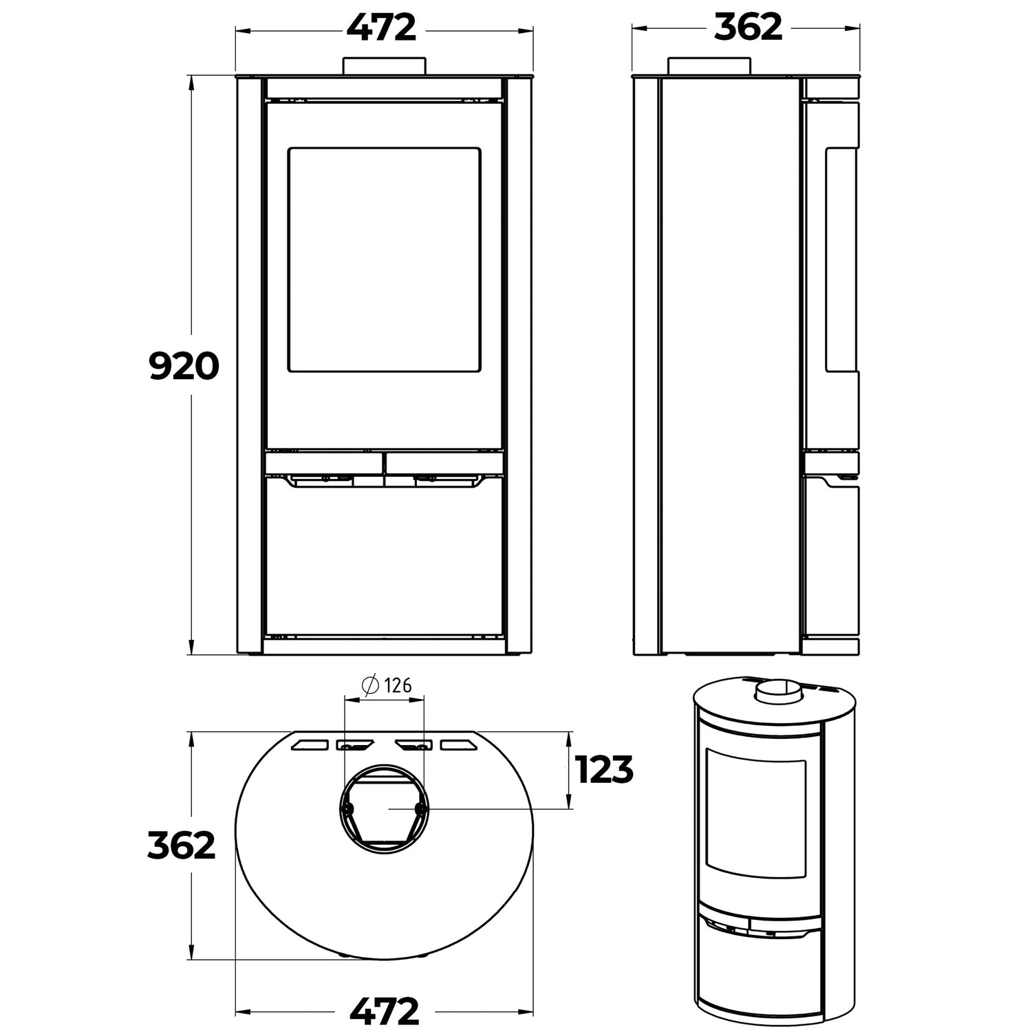 Dimensions and specifications for Ovale-LD