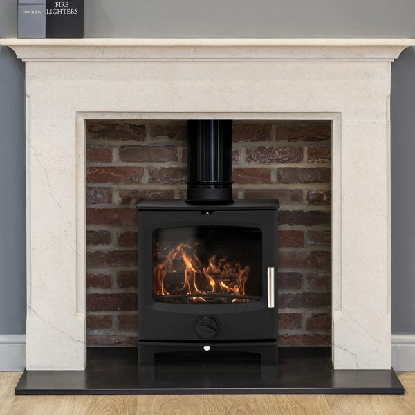 The Stubby 5 Multifuel stove maintains its contemporary style, but retains traditional design elements.