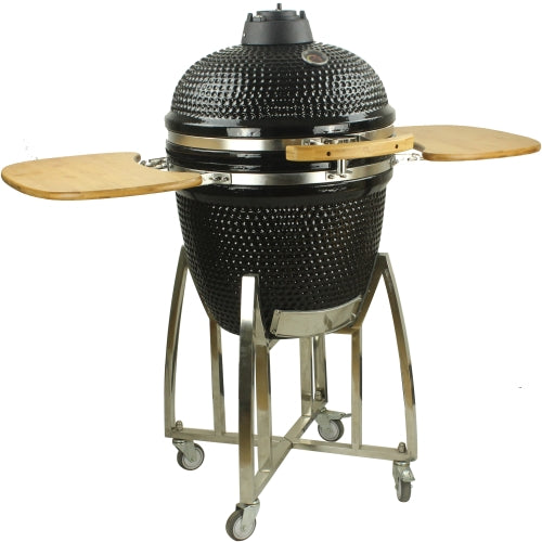 A Komado grill is a ceramic egg shaped outdoor cooker of Japanese origin. They are popular due to their versatility you can grill, smoke, roast and cook all your food together or separately.