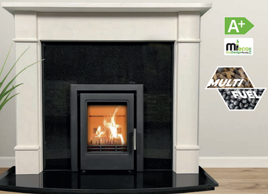 A stylish inset stove in any setting with refined features and stainless steel handle.