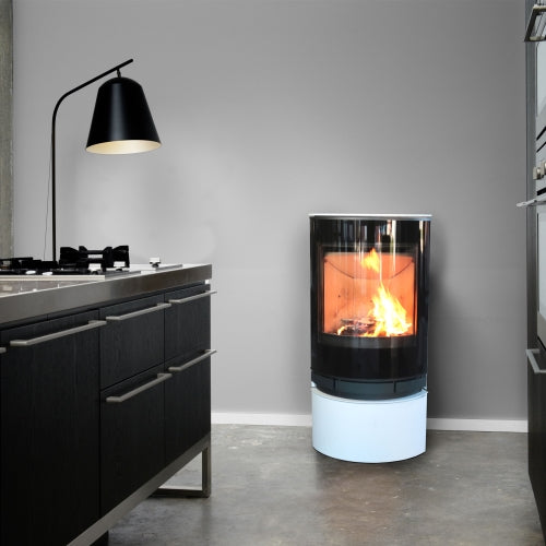 Elegance Classic (white) wood burning stove 8kW Contemporary / Modern