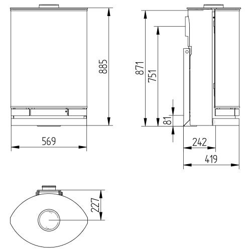 Dimensions and specifications for the Elegance classic wall