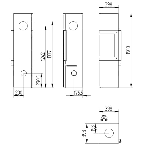 Dimensions and specifications for the Panorama 1500