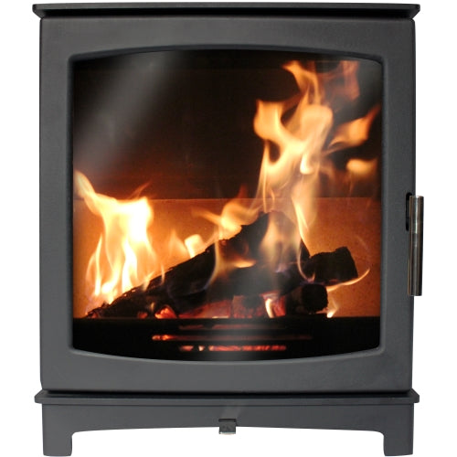 Large FlickrFlame Wood burning stove, 5kW - ECODesign 2022, Smoke Control Area Exempt, 80.4% Efficient, A+ Energy Rating, 14% Dust.