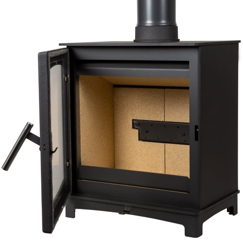 Large Flickrflame wood burning stove 5 kW Eco-Design/ DEFRA approved ...