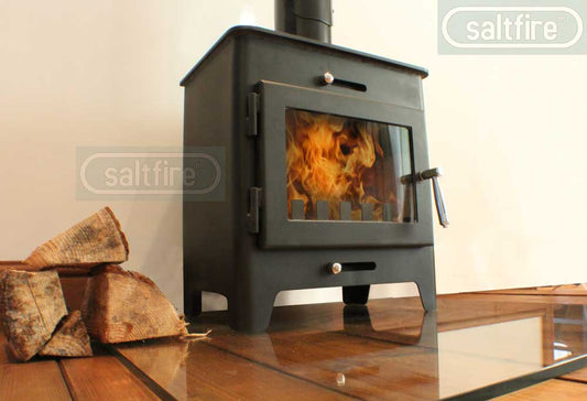 Saltfire ST1 wood burning stove 5kW Eco-Design/DEFRA approved