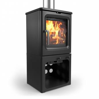 The peanut 3 wood burning stove black finish and large viewing window makes it a stylish stove.