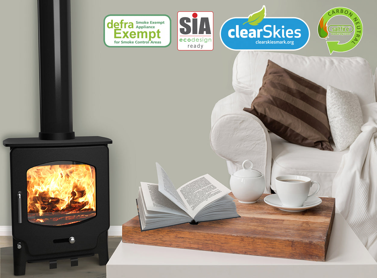This versatile stove looks elegant in any home. 