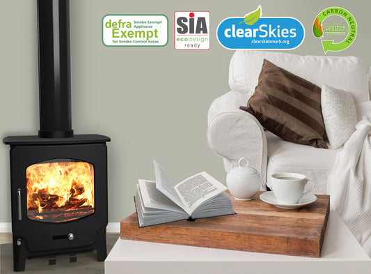 This versatile stove looks elegant in any home.
