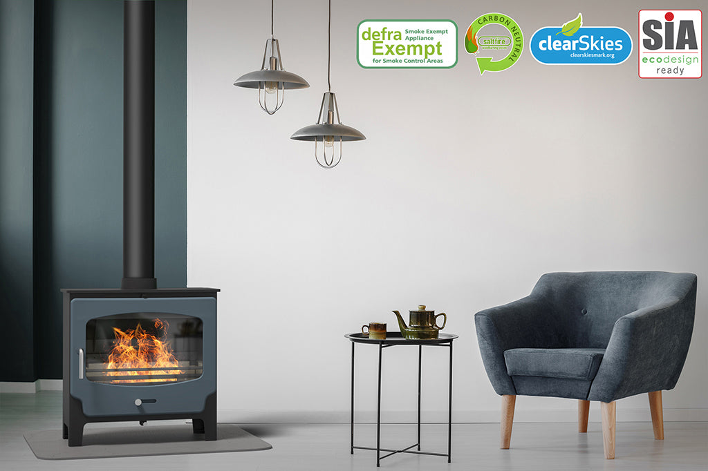 The Saltfire ST-X Wide is avaialable in 3 fuel options and is a stylish addition to any home.