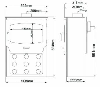 Dimensions and specifications for the ST-X Wide Tall